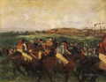 gentlemen jockeys before the start 1862 Edgar Degas